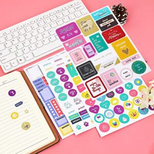 24 Sheets Daily Planner Stickers, Monthly Planner Stickers Seasonal Stickers for Calendars and Planners, Cute Calendar Stickers Holiday Stickers for Journaling, Scrapbooking, 1300+ Adults Planner