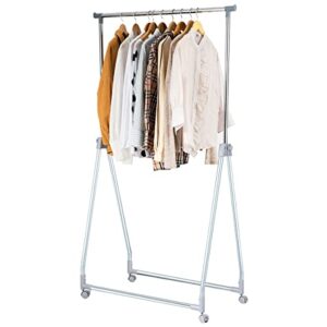 home furniture extendable foldable clothing garment rack with hanging rod