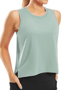 workout tops for women crop sleeveless workout shirts for women athletic running yoga tank top for women