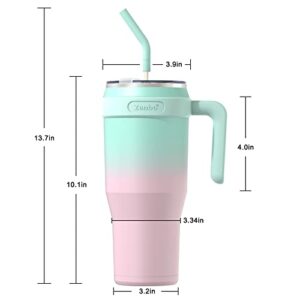 Zenbo 50 oz Mug Tumbler With Handle and Straw Lid | Stainless Steel Insulated Tumblers, Keeps Drinks Cold up to 34 Hours, Fit in Car Cup Holder, Dishwasher Safe,BPA Free