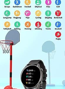 Smart Watch for Men&Women(Answer/Make Call) AI Voice IP68 Waterproof Smart Watch for Android iOS Phone Fitness Watch with Heart Rate Blood Pressure Sleep Monitor Step Counter