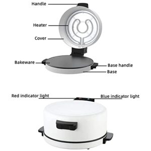 Electric Pizza Maker, Pizza Oven, Power Ready and Indicator Lights, Double-Sided Nonstick Heating Plate, Perfect for Pizzas, Pancake, Nachos, Fajitas, Omelettes,Red