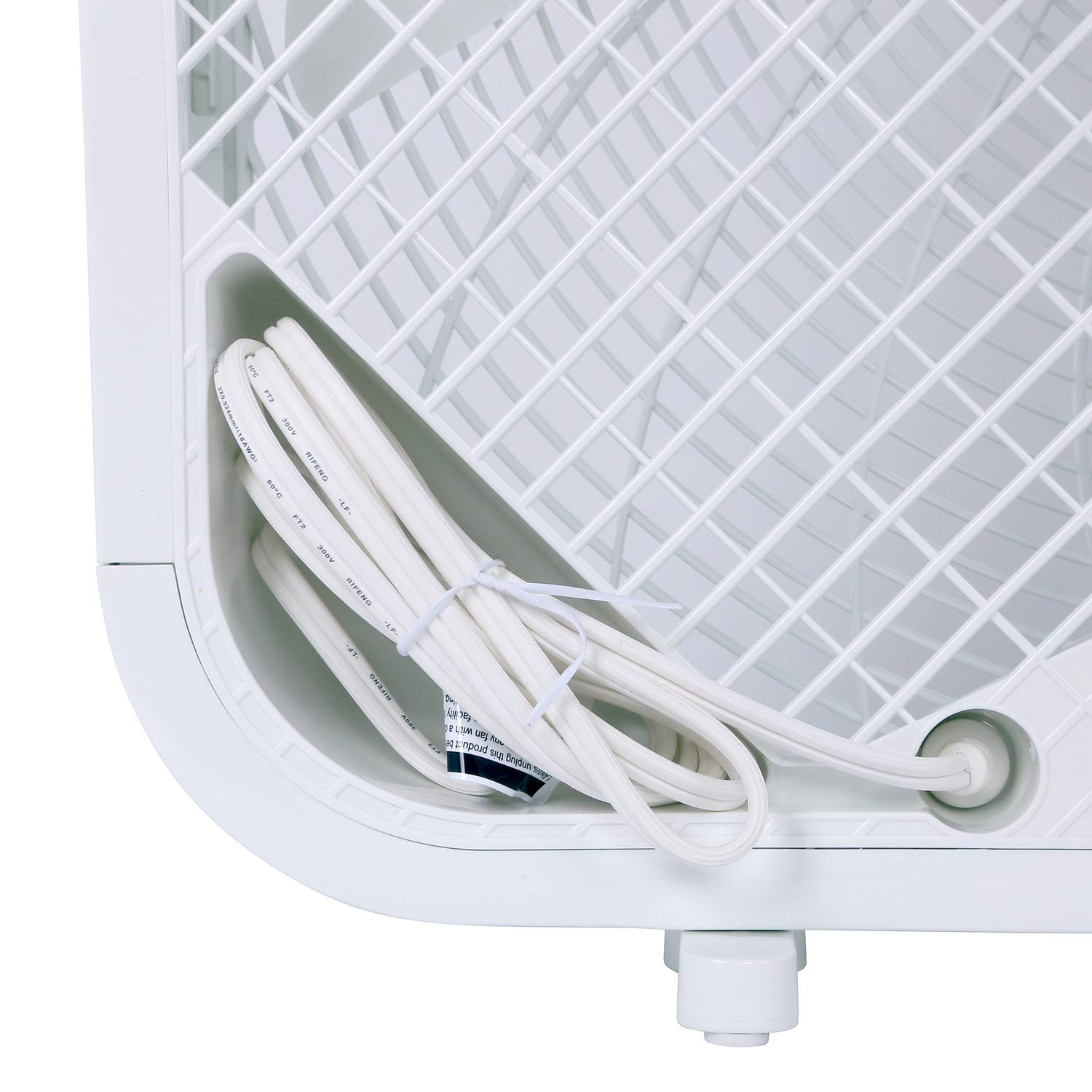 Hurricane Box Fan - 20 Inch, Classic Series, Floor Fan with 3 Energy Efficient Speed Settings, Compact Design, Lightweight - ETL Listed, White