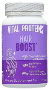 vital proteins hair boost capsule, 60 ct