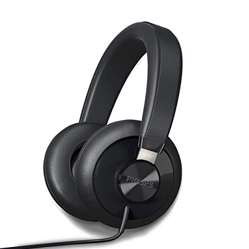 Philips SHP6000 Wired Headphones Studio Monitor & Mixing DJ Stereo Headsets Over Ear Headphones Wired Noise Isolation with High Resolution Audio, Deep Bass and Superior Comfort (Renewed)