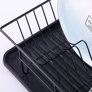 Demeliy Dish Drying Rack, Dish Rack with Drainboard & Utensil Holder, Waterproof Dish Racks Drainers for Kitchen Organization, Kitchen Counter, Durable Drying Rack for Dishes, Knives