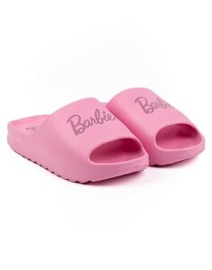 barbie girls sliders kids teens pink doll logo sandals summer shoes