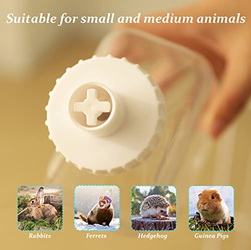 Kenond 35oz Hanging Automatic Pet Food Water Dispenser, Auto Gravity Pet Feeder and Waterer Set, Cage Cat Food Bowl Dog Feeding Station for Puppy and Kitten Rabbit Chinchilla Hedgehog Ferret