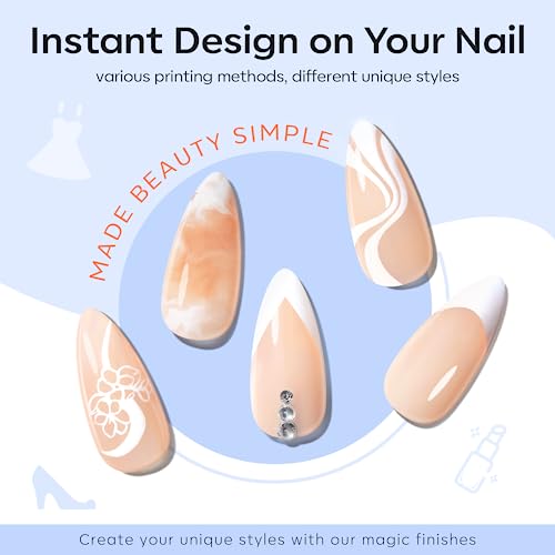 modelones French Tip Nail Stamp - 6Pcs Silicone French Nail Stamper Double Head French Tip Nail Tool for French Nail with Scrapers & Silicone Nail Stamper Kit DIY French Manicure Kit at Home