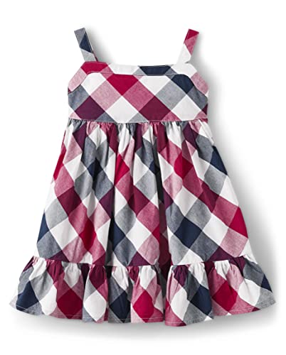 Gymboree,Sleeveless Dress,Red/Blue Woven - Baby,6-9 Months