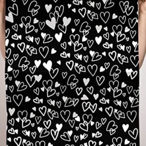 CENTRAL 23 Black Wrapping Paper - For Birthday Anniversary Valentine - 6 Sheets Gift Wrap - Heart Wrapping Paper - For Men Women Him Her - Recyclable