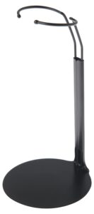 plymor dsp-5175b black adjustable doll stand, fits 10, 11, and 12 inch dolls or action figures, waist is 1.75 to 2.25 inches wide, 5 to 6 inches around