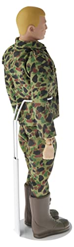 Plymor DSP-5175W White Adjustable Doll Stand, fits 10, 11, and 12 inch Dolls or Action Figures, Waist is 1.75 to 2.25 inches Wide, 5 to 6 inches Around