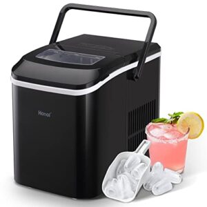 wanai ice makers countertop portable ice machine 9 ice cubesin 7-8 mins, 26lbs/24h, self-cleaning electric ice making machine with ice scoop and basket l&s bullet sizes for home office bar party