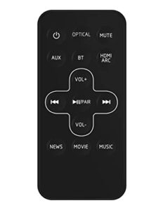 replace remote control fit for tcl home theater sound bar alto 5 alto 5+ alto 5 plus ts5000 ts5000-na ts5010 ts5010-na