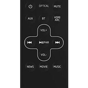 Replace Remote Control fit for TCL Home Theater Sound Bar Alto 5 Alto 5+ Alto 5 Plus TS5000 TS5000-NA TS5010 TS5010-NA