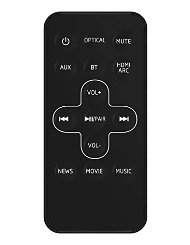 Replace Remote Control fit for TCL Home Theater Sound Bar Alto 5 Alto 5+ Alto 5 Plus TS5000 TS5000-NA TS5010 TS5010-NA