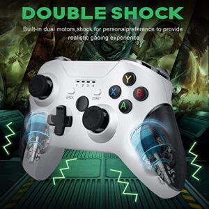 ASUNCELL Wireless Controller for Xbox One Xbox Series X|S gamepad Wireless video Wireless Controller with Dual Vibration game controller Wireless Xbox USB Gamepad Joypad Controller with Windows7/8/10/11，White