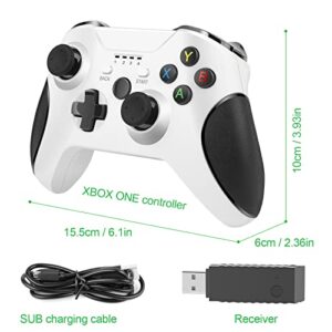 ASUNCELL Wireless Controller for Xbox One Xbox Series X|S gamepad Wireless video Wireless Controller with Dual Vibration game controller Wireless Xbox USB Gamepad Joypad Controller with Windows7/8/10/11，White