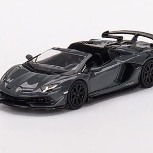 Lambo SVJ Roadster Griglo Telesto Dark Gray Limited Edition to 4200 pcs Worldwide 1/64 Diecast Model Car by True Scale Miniatures MGT00425