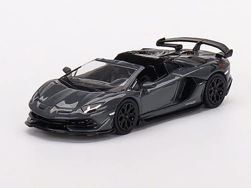 Lambo SVJ Roadster Griglo Telesto Dark Gray Limited Edition to 4200 pcs Worldwide 1/64 Diecast Model Car by True Scale Miniatures MGT00425