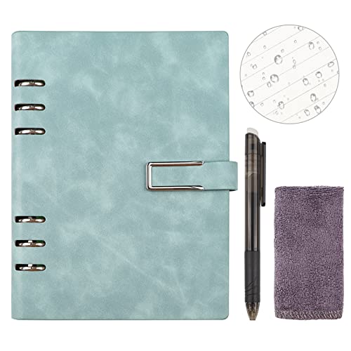 SUPHIKE Reusable Notebooks - Stone Paper Waterproof Spiral Notebooks, A5 Wirebound Ruled Sketch Book Notepad Diary Memo Planner with 1 Erasable Pen & 1 Microfiber Cloth Included (9.05''×6.69'')