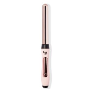 l'ange hair le curl titanium curling wand | professional curling iron for all hair types | clip free hair curler | best curling wand for tighter curls & beach waves | blush 1” (25mm)