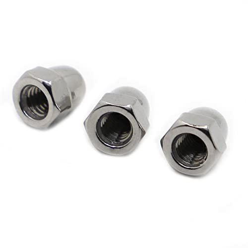 RORUN Lug nut Acorn Cap Nut 304 A2 Stainless Steel Decorative Cap Nuts Caps Covers (Size : M5 2pcs)