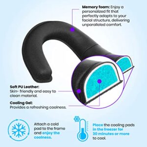 Alpatronix Cooling Facial Interface Compatible with Meta Oculus Quest 2 with 2 Liquid Gel Cooling Soft Face Cover No Fan/No Dry Eye, Lightweight Quest 2 Accessories- VX100