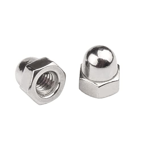 RORUN Lug nut Acorn Nut 304 Stainless Steel Decorative Hex Acorn Cap Nuts Caps Covers AcornNuts (Size : M5 X 2pcs)