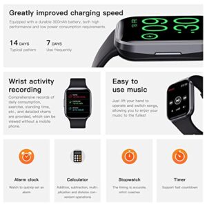 Fitness Tracker Heart Rate Monitor Blood Pressure Watch Pedometer Waterproof Blood Oxygen Monitor Sleep Step Counter Sport Wrist Watch for Women Men Smartwatch for Android Phones Compatible iPhone