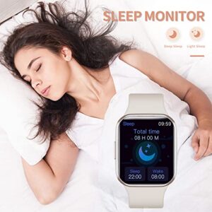 Fitness Tracker Heart Rate Monitor Blood Pressure Watch Pedometer Waterproof Blood Oxygen Monitor Sleep Step Counter Sport Wrist Watch for Women Men Smartwatch for Android Phones Compatible iPhone