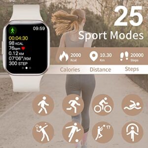 Fitness Tracker Heart Rate Monitor Blood Pressure Watch Pedometer Waterproof Blood Oxygen Monitor Sleep Step Counter Sport Wrist Watch for Women Men Smartwatch for Android Phones Compatible iPhone