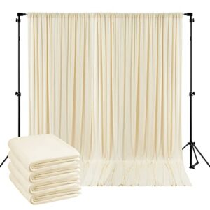 wrinkle free 20ft × 10ft champagne backdrop curtain for party wedding 4 panels 5ft×10ft silky polyester champagne drapes for backdrop decor birthday baby shower photography photo background