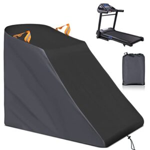 autolion treadmill cover non-folding treadmill cover dustproof and waterproof cover oxford cloth waterproof sunscreen cover(black&grey)