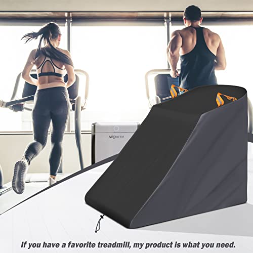 Autolion Treadmill Cover Non-Folding Treadmill Cover Dustproof and Waterproof Cover Oxford Cloth Waterproof Sunscreen Cover(Black&Grey)
