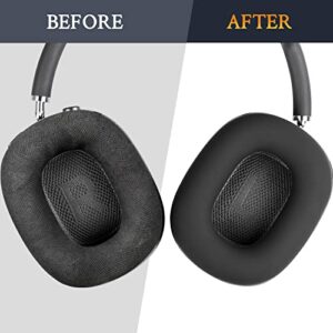 SOULWIT Silicone Ear Pads Cover Protector for AirPods Max Headphones Cushions, Sweatproof, Easily Washable, Rugged Durability - Black