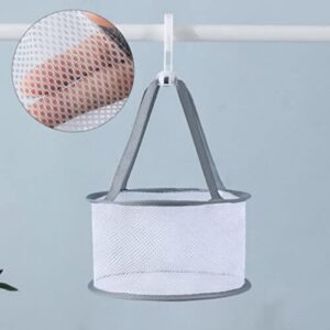 Cbhfmljd 2* Hanging Mesh Drying Rack Basket Portable Mesh Shower Makeup Organizer W/Cover, Mini Mesh Shower Dry Basket, Beauty Sponge Blender, Windproof Airing Drip Dryer Rack for Bathroom, Laundry