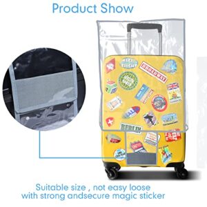 Sadnyy 3 Pieces Clear Luggage Cover PVC Suitcase Luggage Cover Protector Waterproof Cover for Luggage TSA Approved Luggage Cover, 24 Inches, 28 Inches, 30 Inches (Gray)