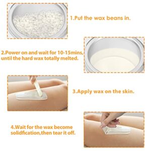 Double Wax Warmer Machine Professional Electric Wax Heater Pot for Hair Removal Paraffin Wax Machine Waxing Kit for Facial Body SPA Hair Removal