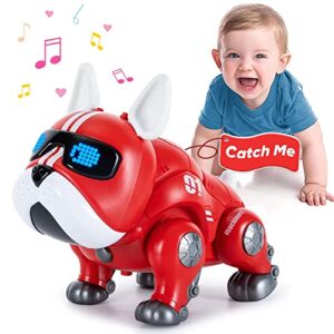 noetoy robot toys, smart electronic pets with electronic light & music, fun interactive early educational toy christmas birthday gift for 1 2 3 years old boys girls