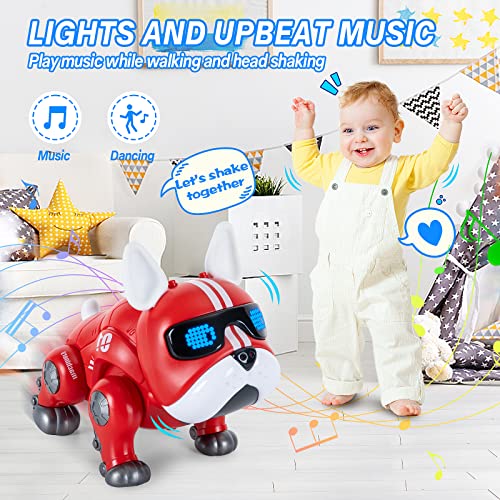 Noetoy Robot Toys, Smart Electronic Pets with Electronic Light & Music, Fun Interactive Early Educational Toy Christmas Birthday Gift for 1 2 3 Years Old Boys Girls