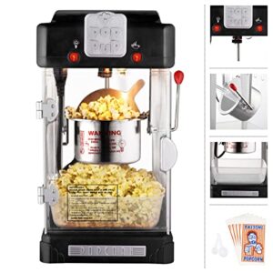 Pop Pup Countertop Popcorn Machine – 2.5oz Kettle with Measuring Spoon, Scoop, and 25 Serving Bags by Great Northern Popcorn (Black) (83-DT6121)