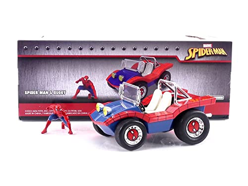 Marvel Spider-Man 1:24 Buggy Die-cast Car & 2.75" Figure, Toys for Kids and Adults
