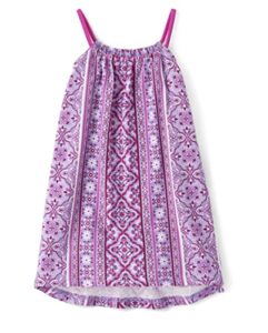 the children's place baby toddler girls strappy casual dress, purple, 6-9 months