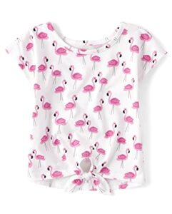 the children's place baby toddler girls short sleeve dolman top, white, 6-9 months