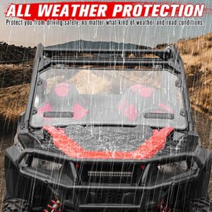 A & UTV PRO Front Full Windshield for Polaris General 1000 /General 4 1000 /XP 1000 /XP 4 1000 2016-2023, Clear Tough Hard Coated Poly Vented Window Accessories, Replace OEM # ‎2884337