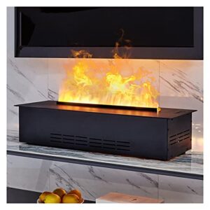 kizqyn electric fireplace electric fireplace stove with remote control home decorative fireplace，metal panel，power-off protection and adjustable fire flame effect fireplace (size : l 66.9")