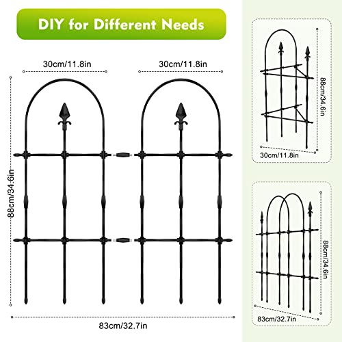 Garden Trellis for Climbing Plants Outdoor and Indoor, 35inch*33inch Thickened Rustproof Plant Support Fence Climbing Frame for Ivy Vines Rose Vegetable Flower Potted Plants Climbing