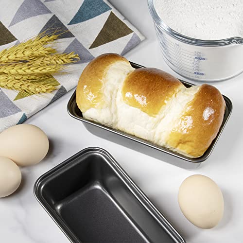 Tiawudi 6 Pack Mini Loaf Pans, Non-Stick Baking Bread Pan, Carbon Steel Bakeware